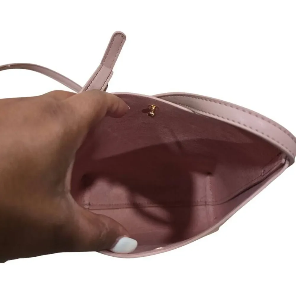 Samara Anthropologie Women's‎ Medium Peony Pink Leather Crossbody Shoulder Bag